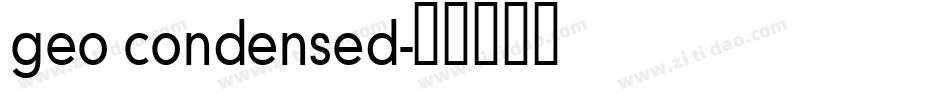 geo condensed字体转换